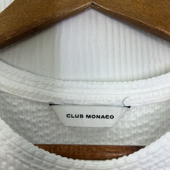 Club Monaco - White Pebbled Design Sleeveless Lightweight Mini Dress Size Small - Picture 9 of 11